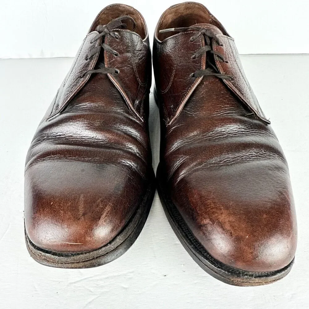 Florsheim Plain Toe Oxford Dress Shoe Size 8 Brown Leather